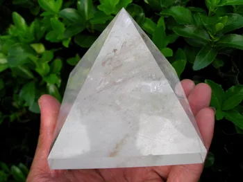 

1.93lb NATURAL Clear quartz crystal Pyramid healing