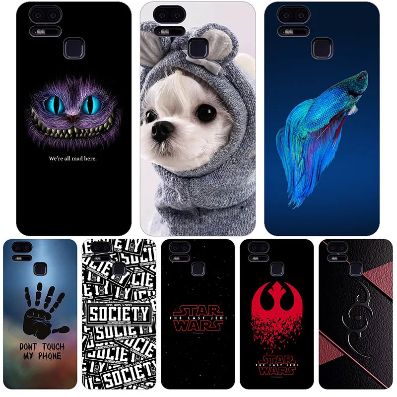 

Cute Cartoon Case For Asus ZenFone 3 Zoom ZE553KL 5.5" Cover Printing Hard Matte Printed Phone Shell Capa Funda