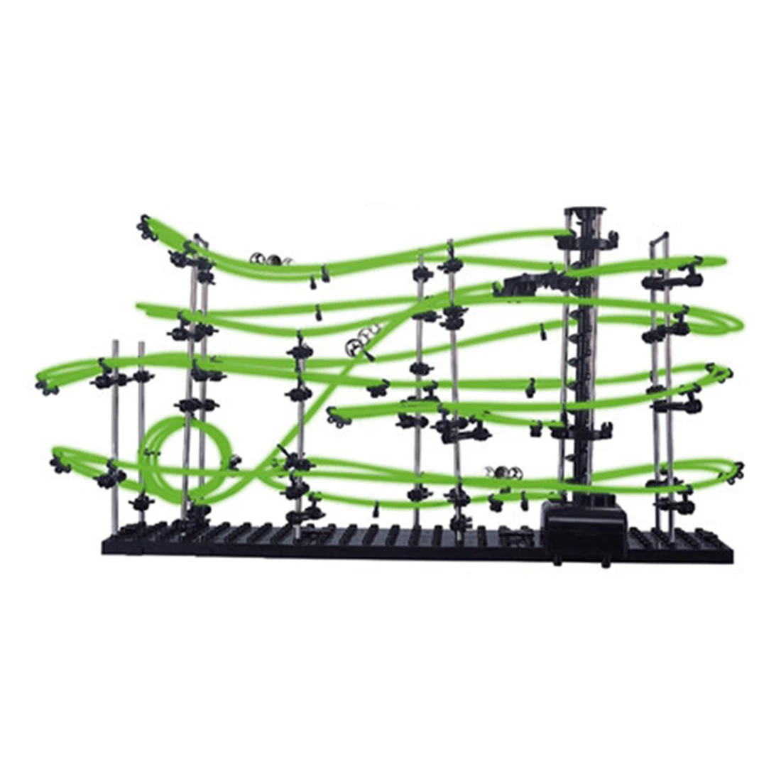 Russa de Mármore Spacerail para Crianças Brinquedos Educativos Espaço Ferroviário Nível 2 3 4 Aço Montanha Brilho no Escuro Presente Natal Diy 3 Brinquedos e hobbies