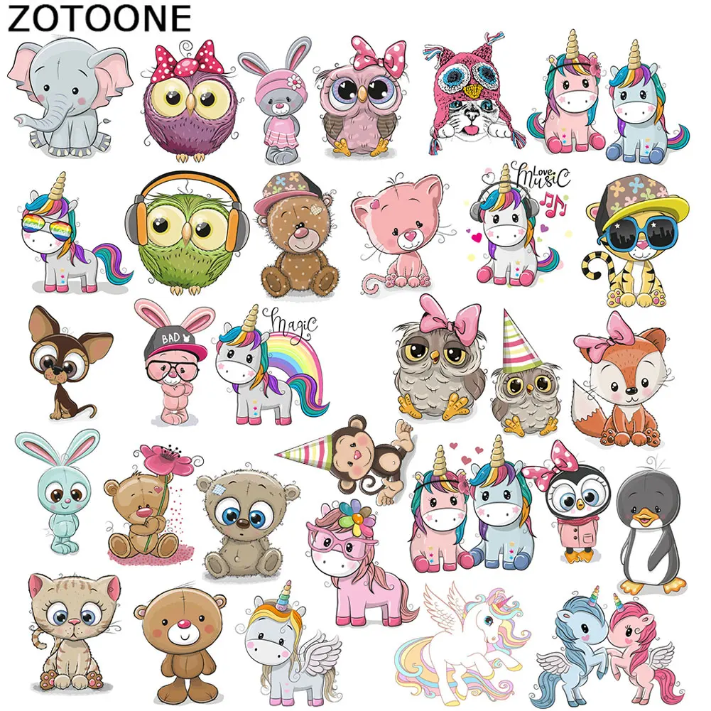 Термо Стикеры для одежды ZOTOONE сделай сам утюжок переодевания нашивки милых
