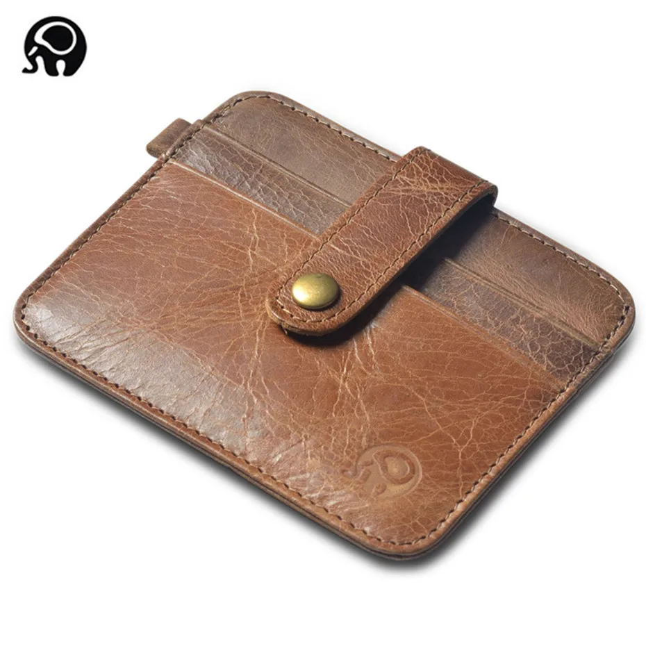 Slim leather multi-card-bit pack bag men Wallet Creadit Card Holder bank cardholder leather cow pickup package bus card holder