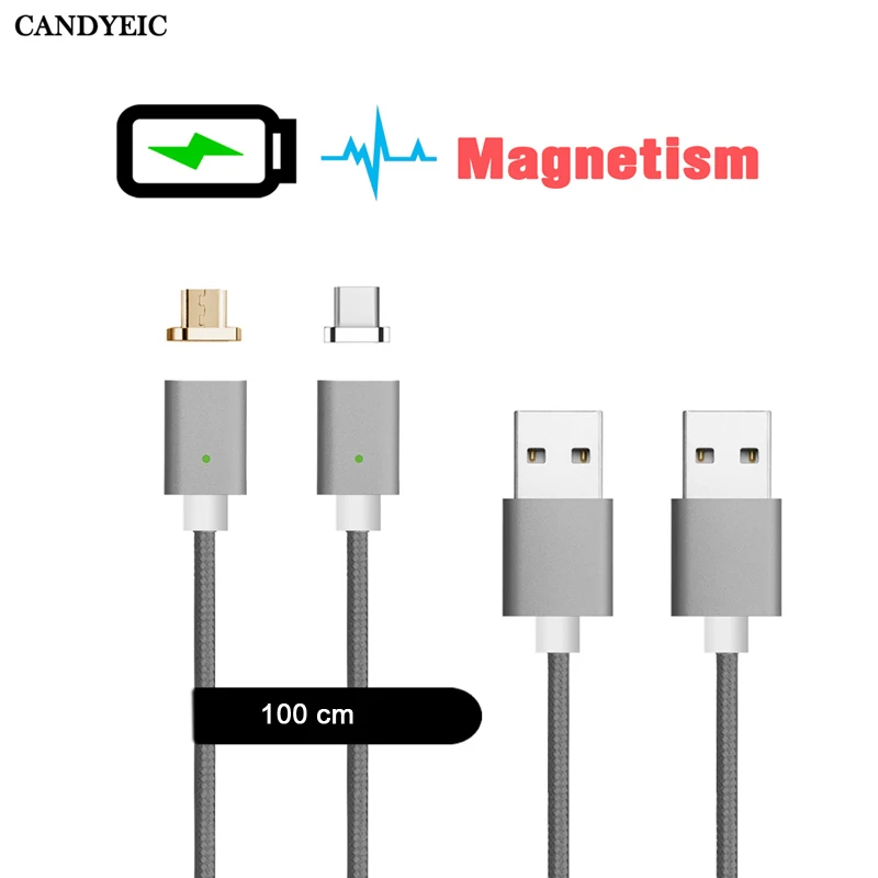 CANDYEIC магнитное зарядное устройство для Xiaomi Redmi huawei LG Google Pixel 3A USB кабель Быстрая зарядка Магнитный кабель USB C провод для передачи данных