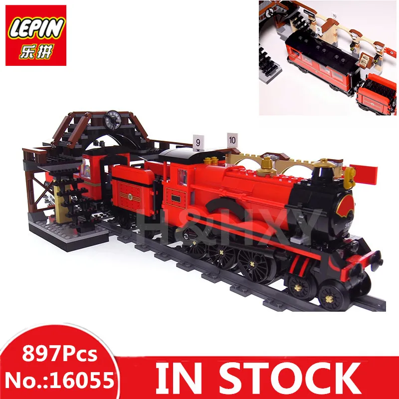 

IN STOCK H&HXY 16055 897PcsHarry Magi Potter Hogwarts Express Train Blocks Bricks Building Educational Toy Model 75955