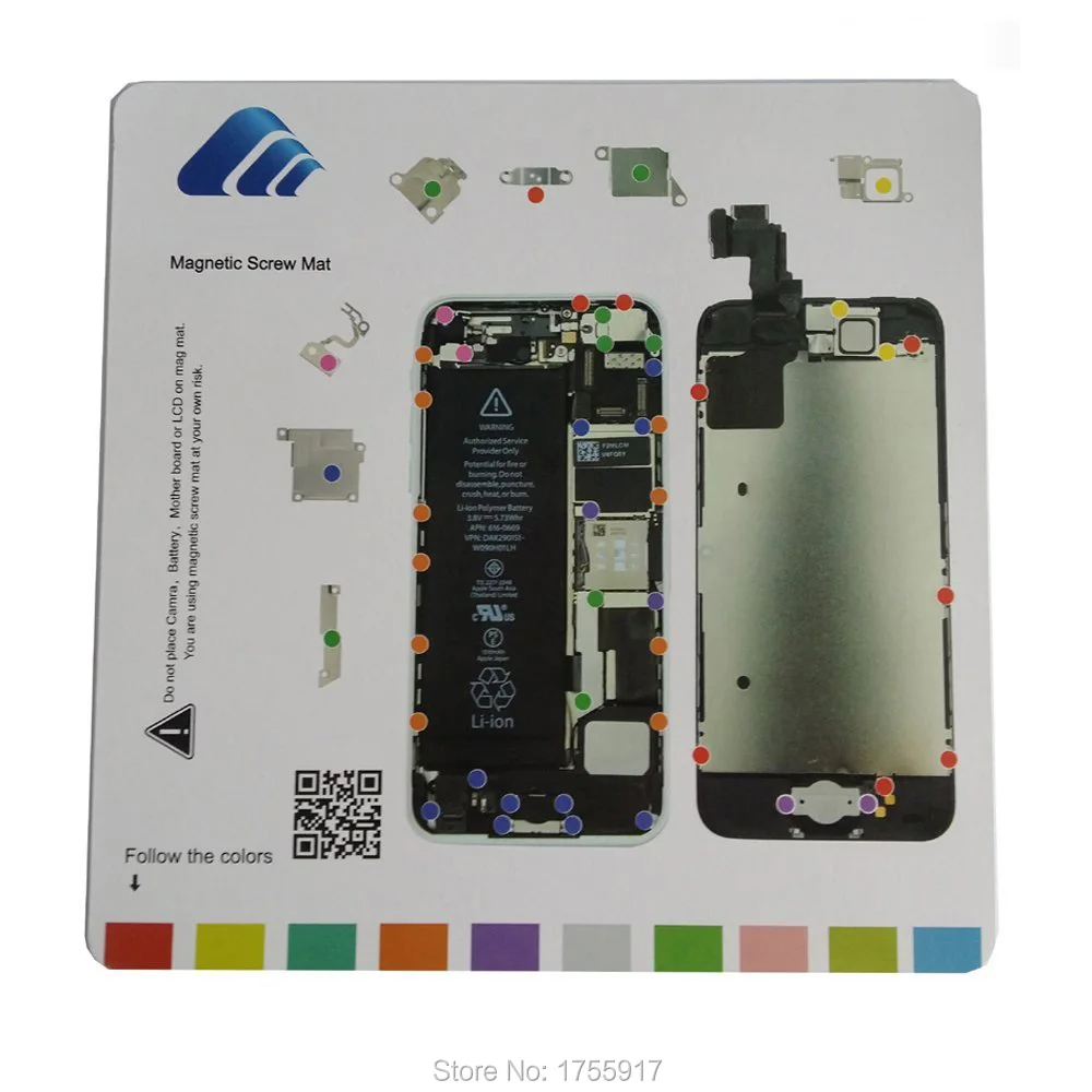 Профессиональный мобильный телефон для iPhone 5C Магнитный винт коврик Руководство Комплект работа магнитная подушка винты магнетизм Адсорбция Инструменты для ремонта