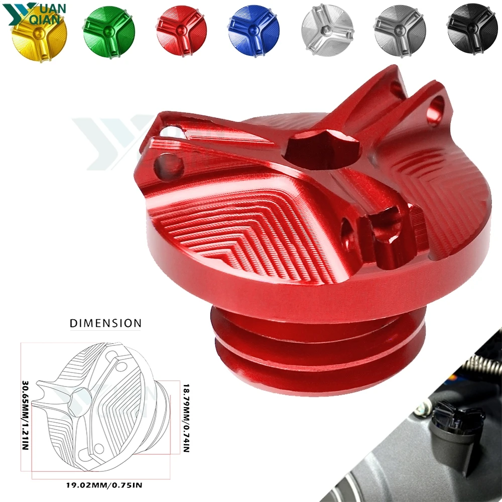 

For YAMAHA MT-07 MT07 MT 07 Motorcycle accessories M20*2.5 Engine Oil Filter Cup Plug Cover Screw