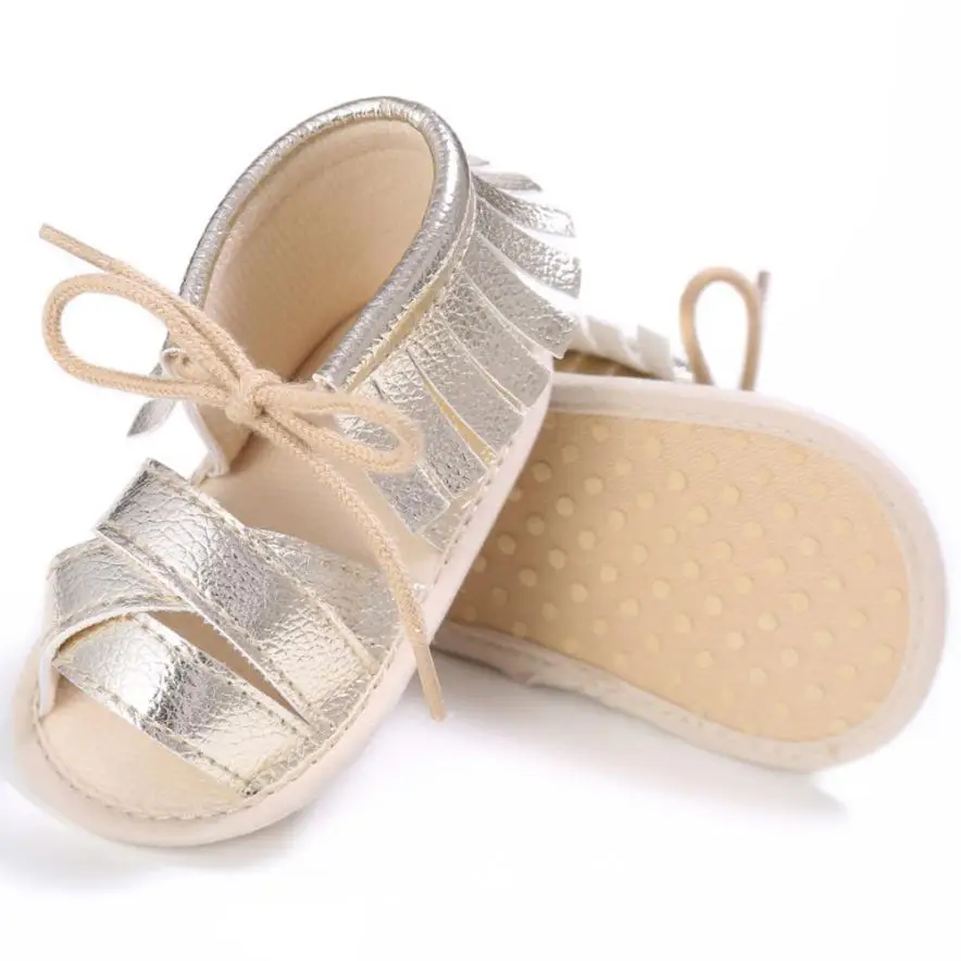 Shaunyging#4031 мягкие детские туфли для новорожденных девочек и мальчиков Нескользящие Детские кроссовки сандалии с кисточками