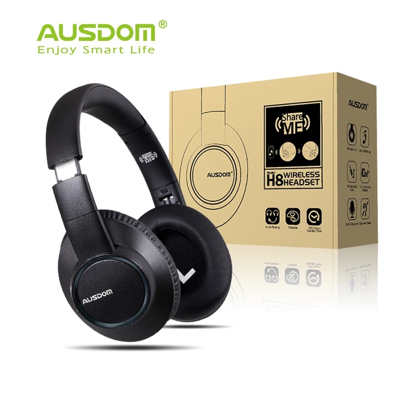 Prix pour Ausdom h8 sans fil casque bluetooth casque sur-oreille stéréo casque sonore améliorée avec micro intégré pour iphone samsung Prix pour Ausdom h8 sans fil casque bluetooth casque sur-oreille stéréo casque sonore améliorée avec micro intégré pour iphone samsung