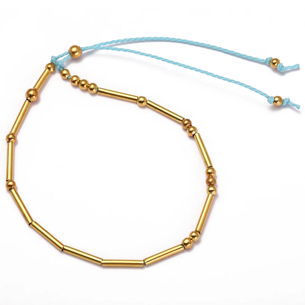 My Shape Sport Bracelets men Wires Multi color Morse Wax Cord Bracelet