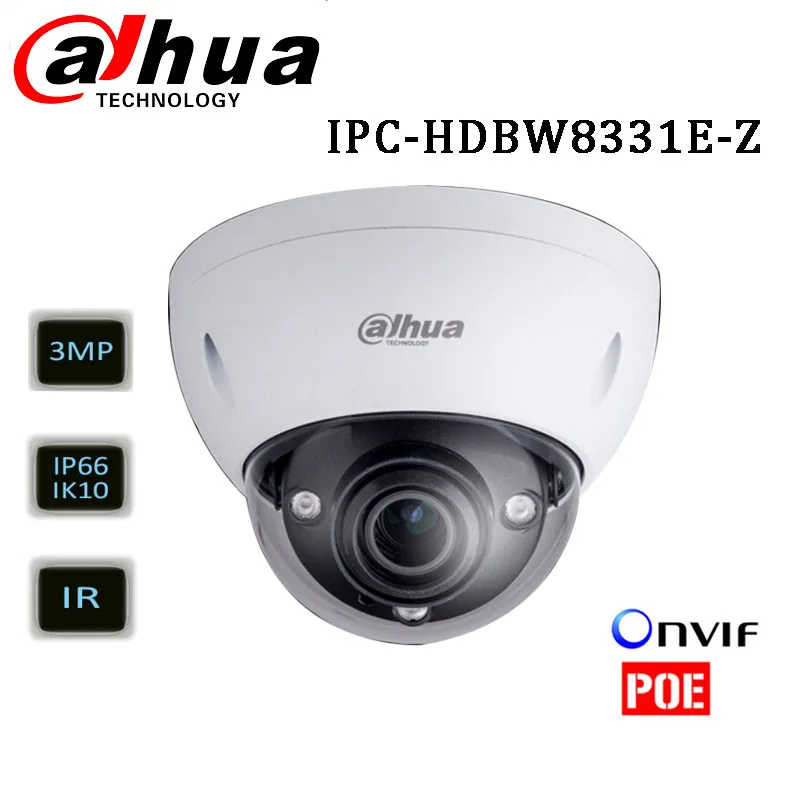 Dahua IPC HDBW8331E Z 3MP WDR varifocal motorized lens 2 8 12mm ONVIF IR 50m Dome