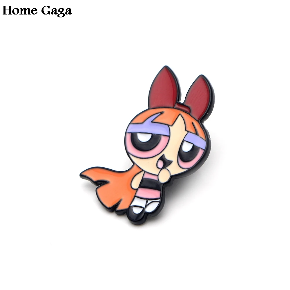 Homegaga The Powerpuff девушки мультфильм цинк шпильки парная одежда рюкзак жакет медаль за нашивка на рубашку броши для мужчин и женщин D0924