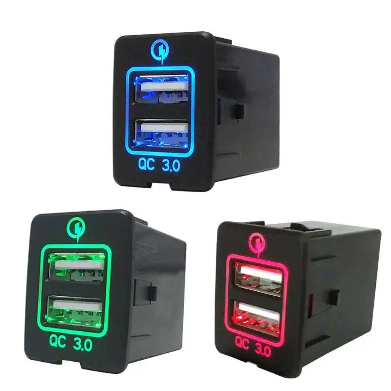 30x23.5mm 12 V سريعة تهمة 3.0 المزدوج USB سيارة شاحن محول الطاقة ل نيسان ذاكرة فلاش 30x23.5mm 12 V سريعة تهمة 3.0 المزدوج USB سيارة شاحن محول الطاقة ل نيسان ذاكرة فلاش