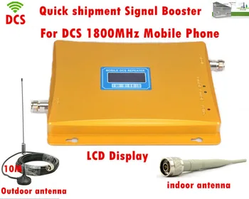 

LCD Display !!! DCS 1800Mhz Mobile Phone Signal Booster , 4G DCS Signal Repeater , Cell Phone Amplifier with Cable + Antenna