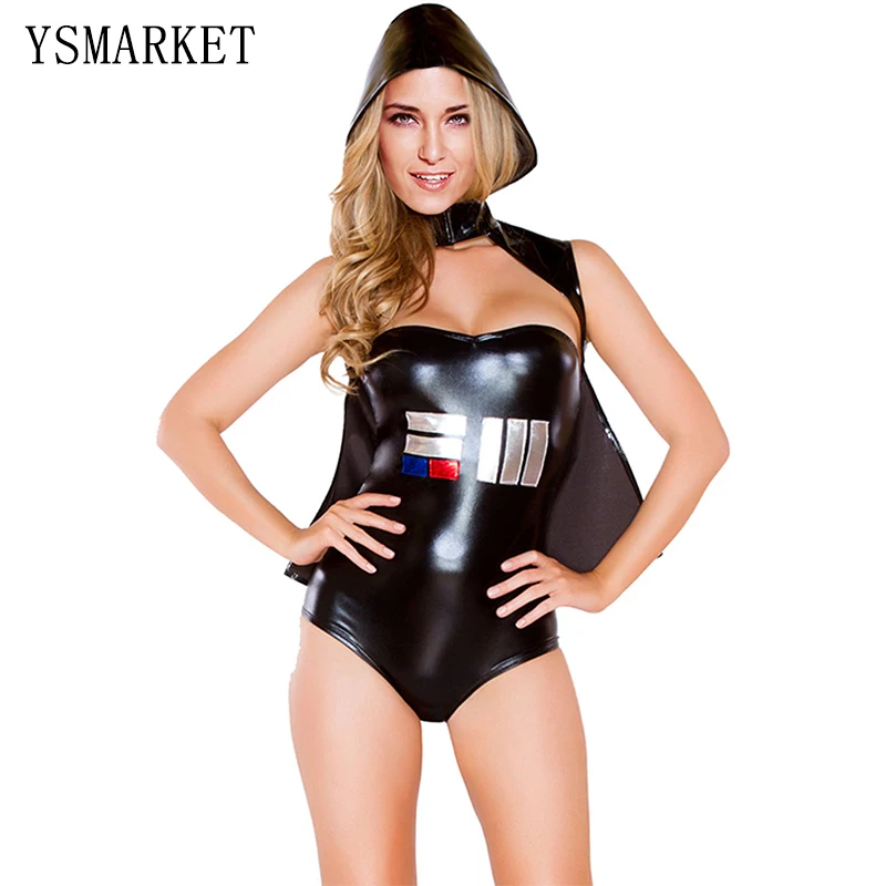 Women Galactic Space Leader Bodysuits Erotic Leotard Costumes Halloween
