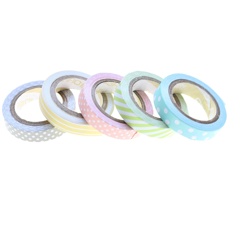 

Cartoon Paper Tape Cute Kawaii Pocket Album Diy Decorative Tape 8mm*5m Child Stationery Office Supplies 5pcs / Package