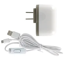 DC 5V 2.1A US Plug Power Adapter w/ 1.5m USB Cable AC 110V /220V to DC 5V power supply adapter Arduino /Raspberry Pi /breadboard