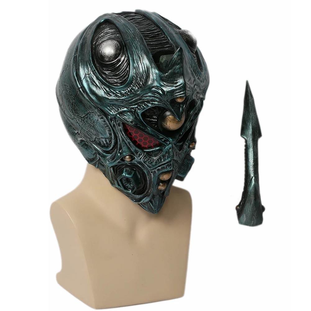 Bio Booster Armor Guyver Cool Full Head полимерный шлем маска Аниме Косплей Костюм реквизит темно-зеленый шлем со съемным рогом