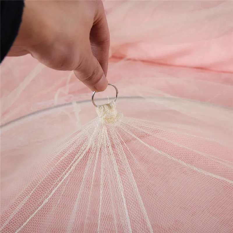 Летняя Полиэстеровая сетчатая ткань москитные сетки. Элегантный Подвесной купол сеть от комаров домашний текстиль