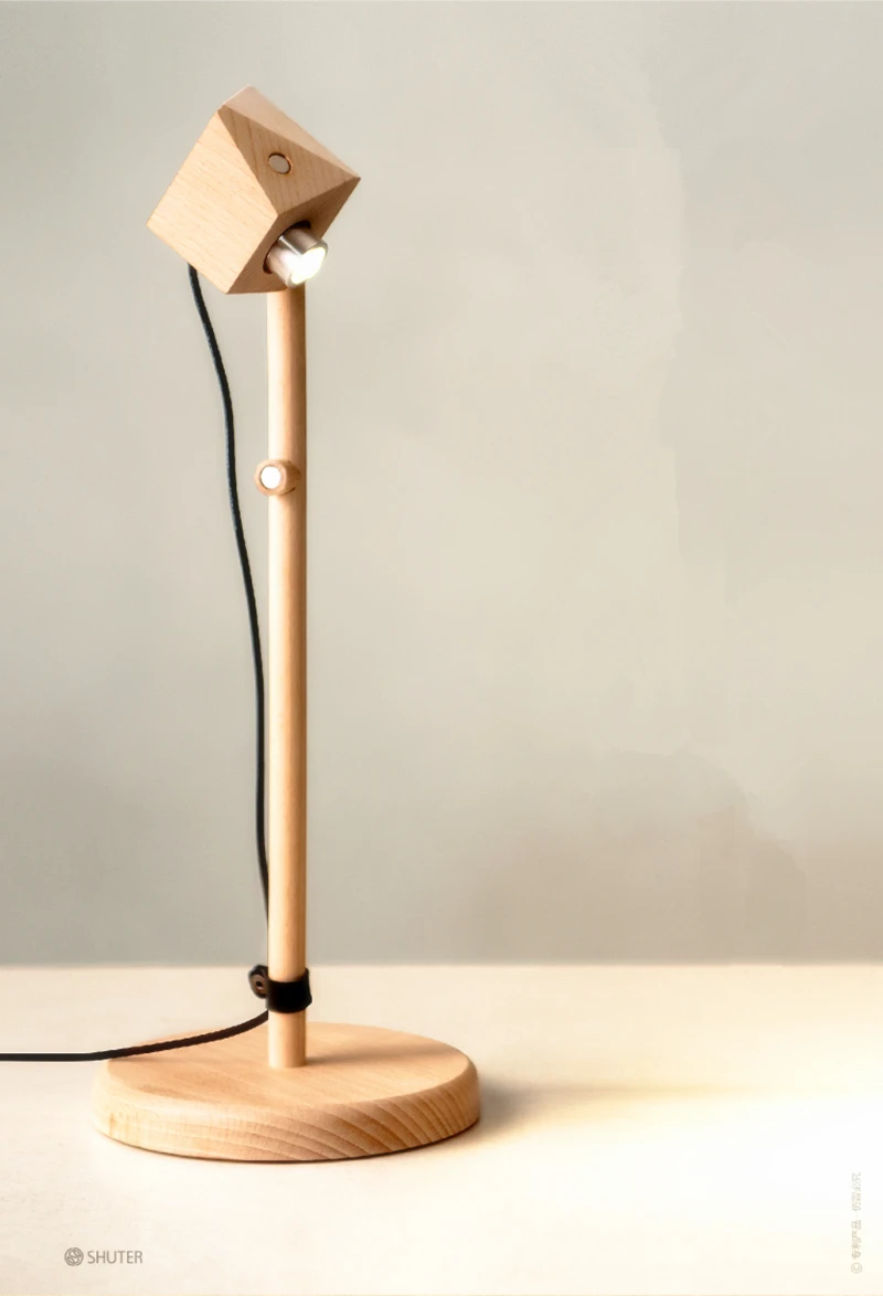 Aimant magique roman en bois lampe de table 400mm industrielle moderne lampe en bois lampe de