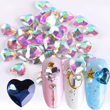 10 шт Красочные AB Стразы Валентина Кристалл DIY Дизайн ногтей камень 3D дизайн ювелирные изделия аксессуары из драгоценных камней маникюрные украшения JI011
