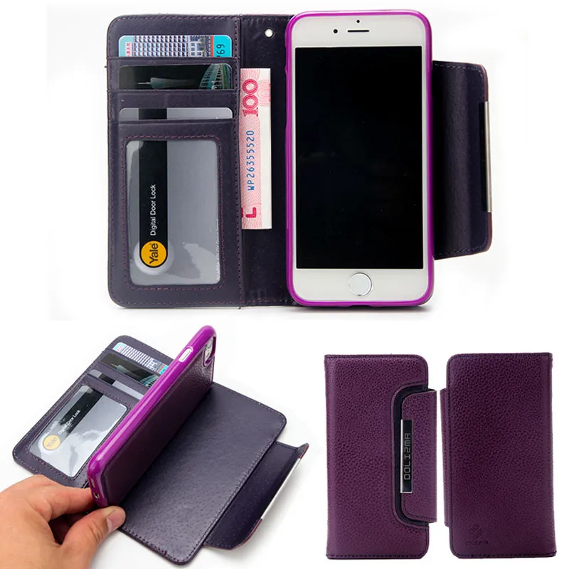 iPHone 7 leather case purple