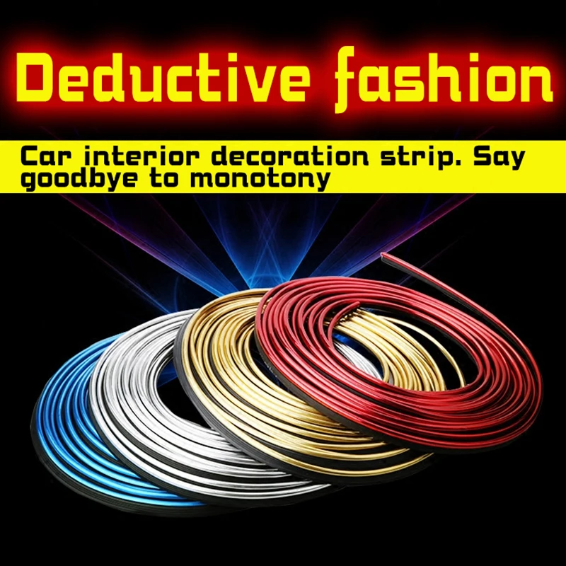 

5M Car Styling Interior Decoration Strips Moulding Trim Dashboard Door Edge Universal For Car styling Cars Auto Accessories In