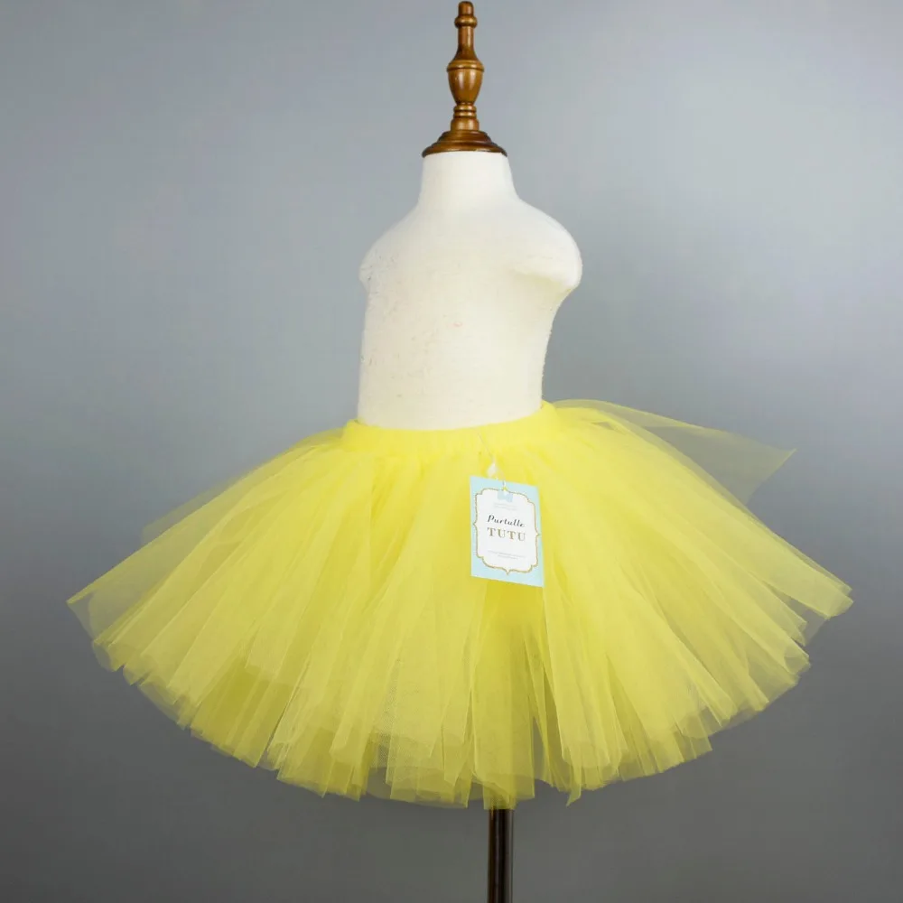 Yellow Girls' Fluffy Tutu Tulle Skirt – Ideal for Dance Costumes, Birthday Parties, and Kids' Events image 2
