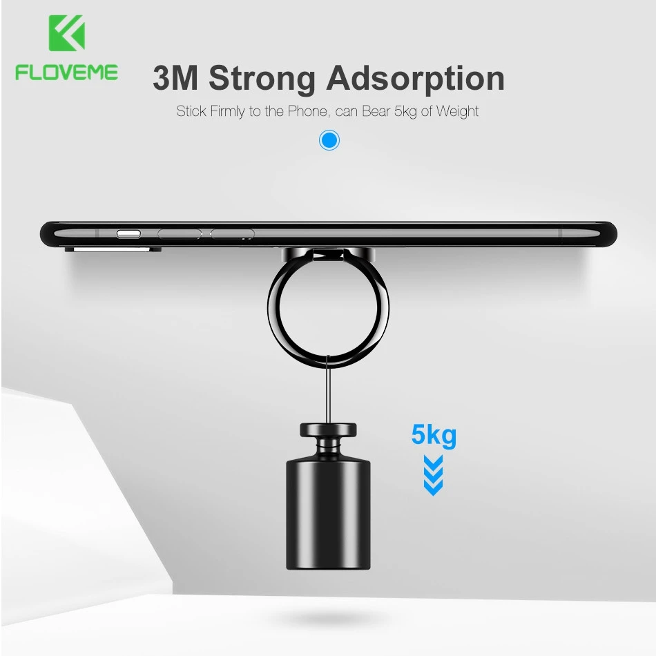 FLOVEME Magnetic Finger Ring Holder For Samsung Galaxy S9 S8 Universal 360 Rotate Desk Stand Holders For iPhone X 8 7 6S 6 5s 5