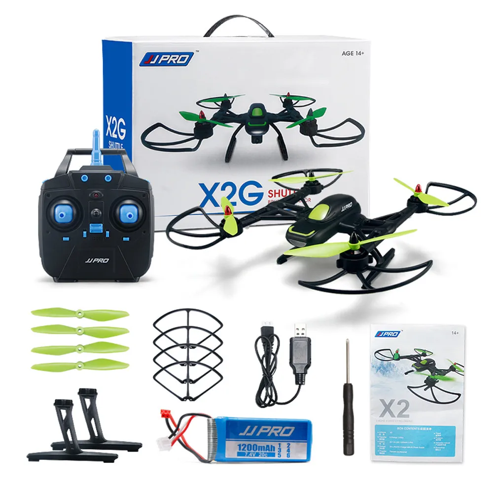 

JJPRO X2 2.4GHz 4CH 6-Axis Quadcopter Drone UAV Through The Entry-leve With LEDwith Brushless Motor RTF Version Black Helicopter