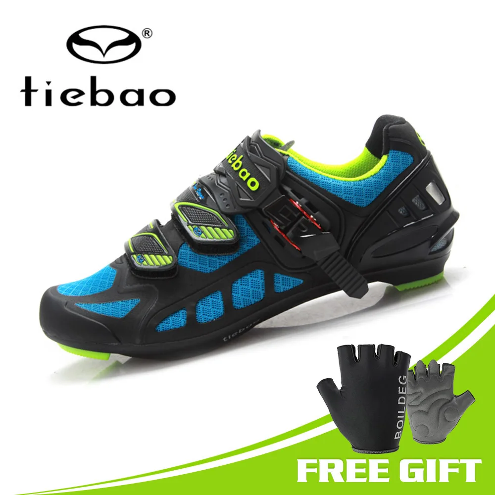 

TIEBAO Breathable Self-Locking Cycling Shoes Road Bike Shoes Bicycle Shoes Ultralight Athletic Racing Sneakers Zapatos Ciclismo
