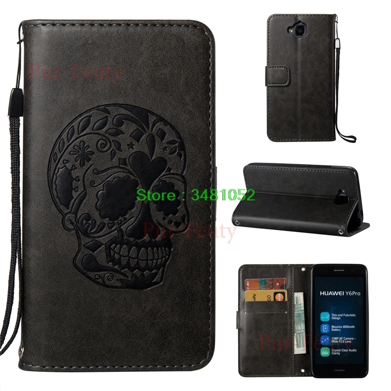 

Flip Case for Huawei Y6 Pro TIT-L01 TIT-U02 Bracket Wallet Card Slot PU leather case for Huawei Y 6 Pro Y6Pro TIT L01 phone Case
