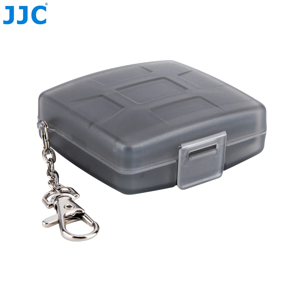 JJC Water-Resistant Camera Memory Card Case 4 SD+ 4 TF Mini Compact Tough Storage Box