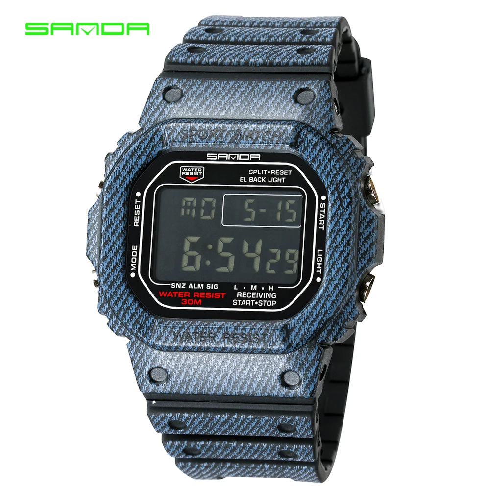 

SANDA fashion watch men's digital sports watch LED waterproof men's watch Relogio Masculino