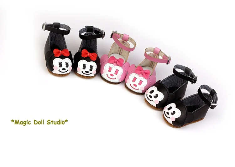 

[RBJ001] 2019 Fress Shipping Lovely Mikey Shoes 1/6 BJD YOSD Kiki Littlefee Doll shoes Making for retail 1:6 doll shoes