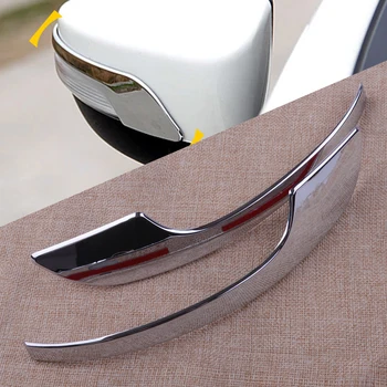 

CITALL 2pcs Car Side Door Rear View Mirror Molding Cover Trim Protector For Ford Escape Kuga 2013 2014 2015 2016 Decoration
