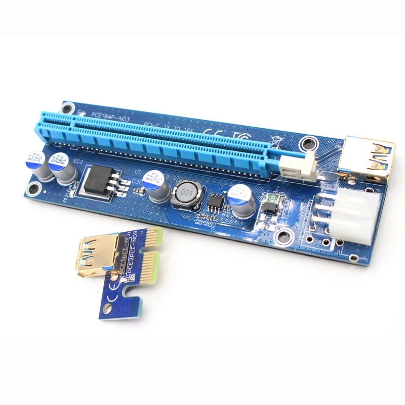 009S PCIE RISER 6PIN 16X for BTC mining with LED USB Gold Port-6 (8)