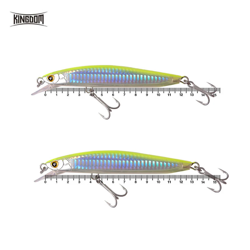 

Kingdom fishing lure floating bait minnow new arrival 120mm 23g, 130mm 30g with strong hooks six color Artificial Hard Bait