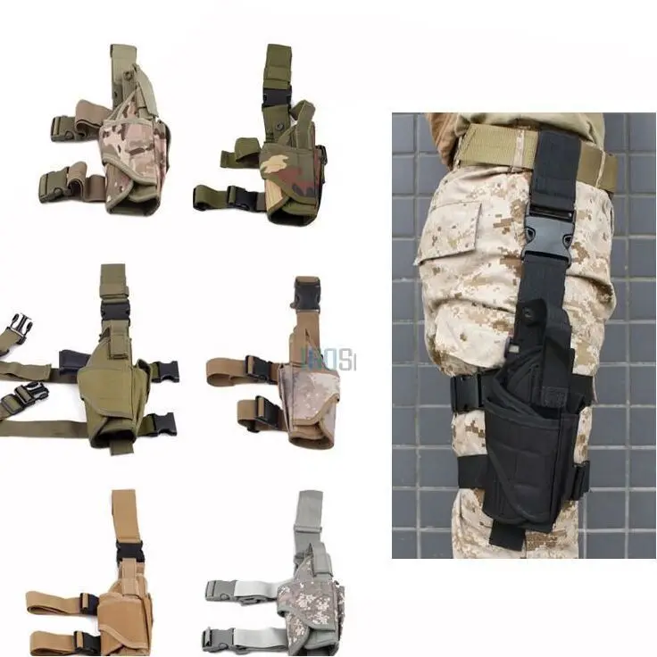 

Adjustable Tactical Pistol/Gun Drop Leg Thigh Holster w/ Mag Pouch Right Hand