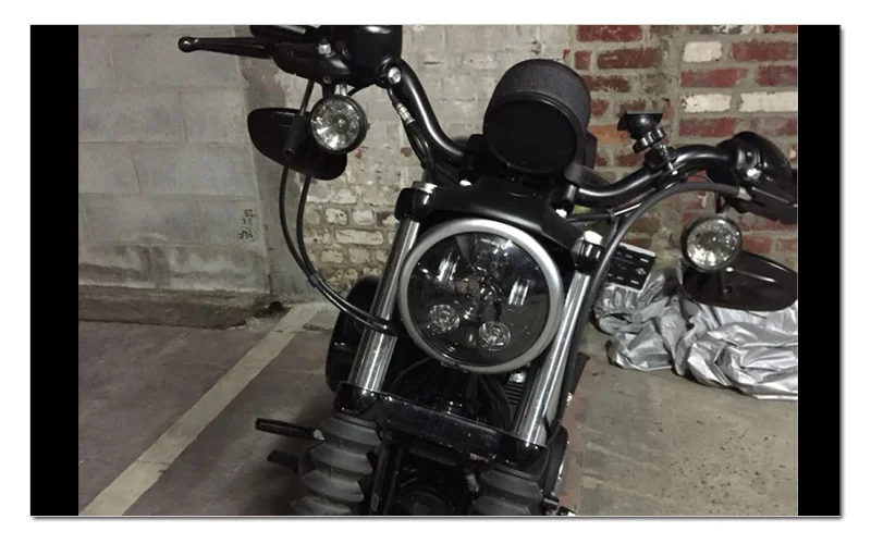 New Motos Accessories 5.75 headlight motorcycle 5 34 led headlight for Harley 5-34 Motorcycle Black Projector Daymaker (9)