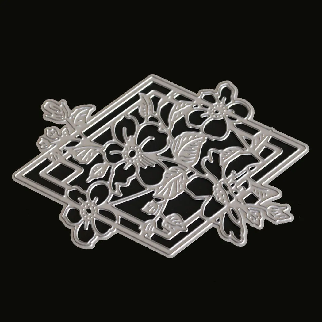 Diamond Flower кружева резки умирает металла Скрапбукинг Трафареты карты украшения из