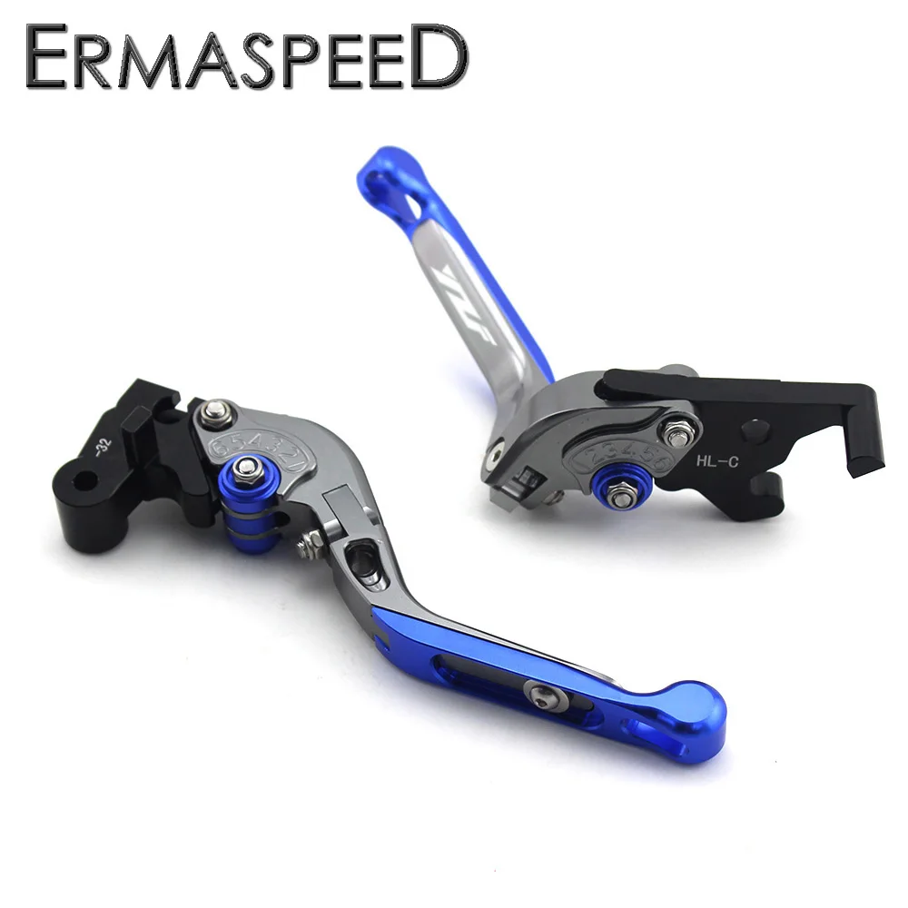 Blue CNC Aluminum Motorcycle Brake Clutch Levers Foldable Extendable