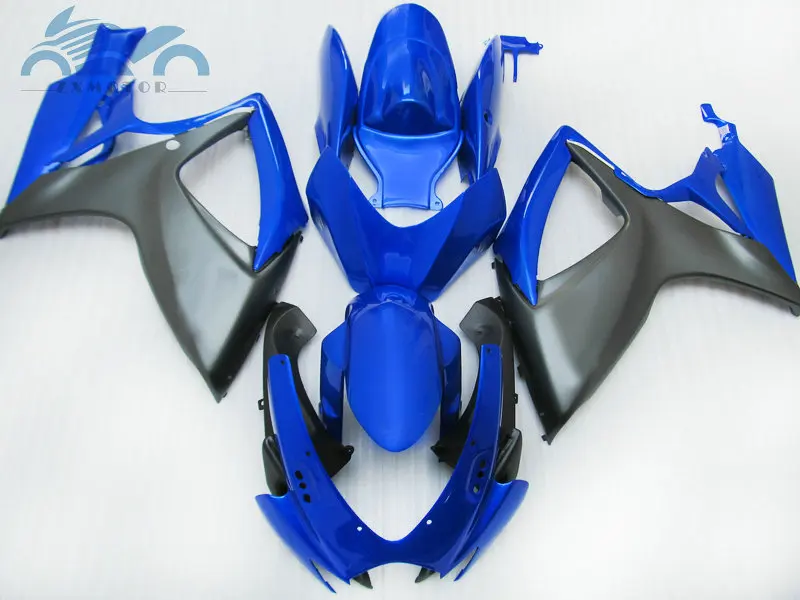 На заказ литьевая форма обтекателя для Suzuki GSXR 600 2006 2007 K6 750 ABS Обтекатели комплект GSXR 750 06 07 синий матовый черный