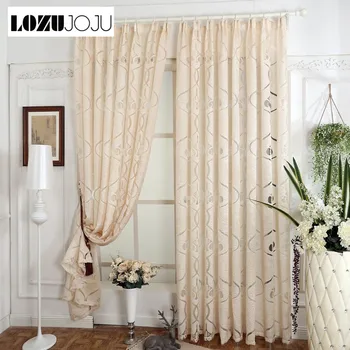 

LOZUJOJU Bedroom design tulle custom made curtains for windows Living room finished curtain drapes red gray brown white curtains