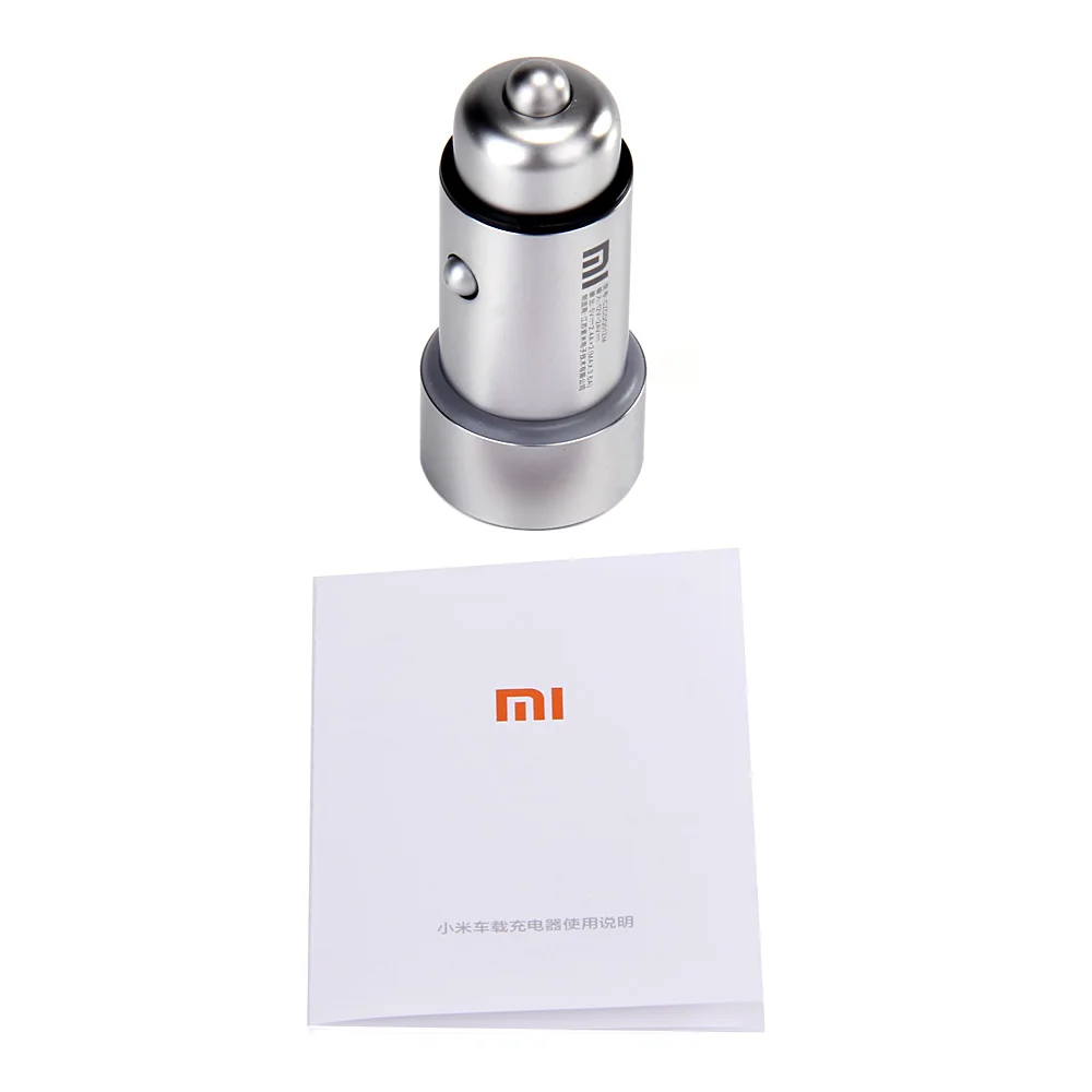 Xiaomi Mi автомобиля Зарядное устройство QC3.0 X2 Dual USB Быстрая зарядка макс. 5 В/3A 9В/2A 15В/1.5A металлический Стиль