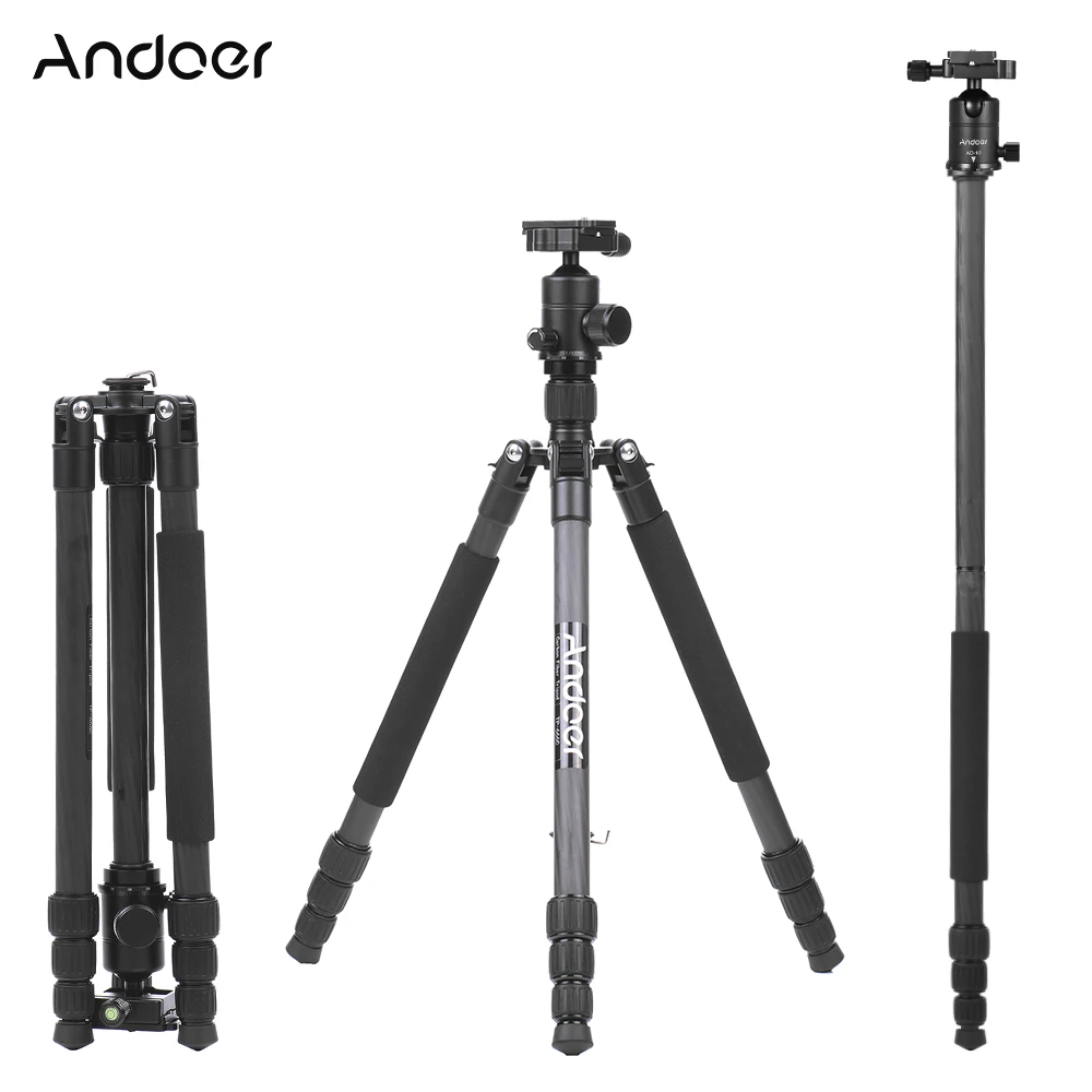 Buy Andoer TP 666C Carbon Tripod Camera Tripod with