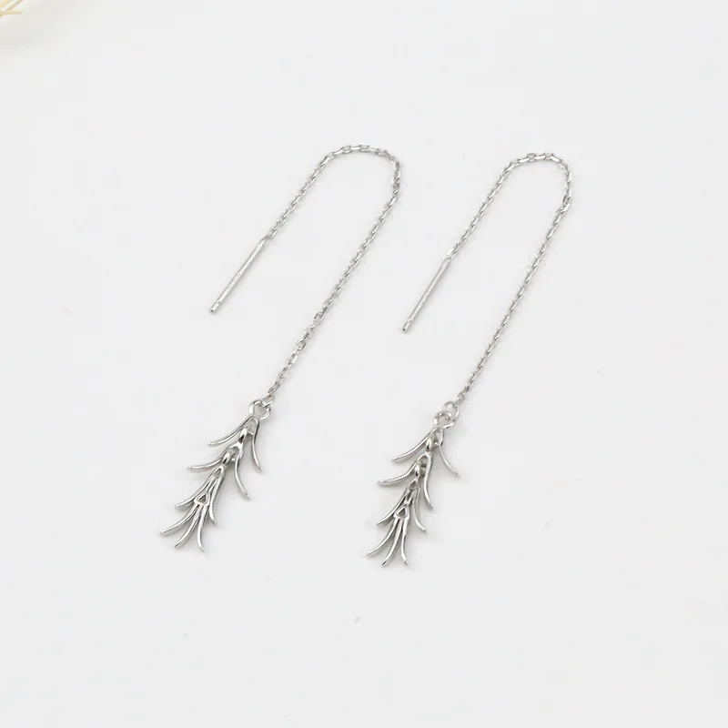 

Real 925 Sterling Silver Stereoscopic Triangle Earrings For Women Long Earrings Jewelry Birthday Gifts 2019
