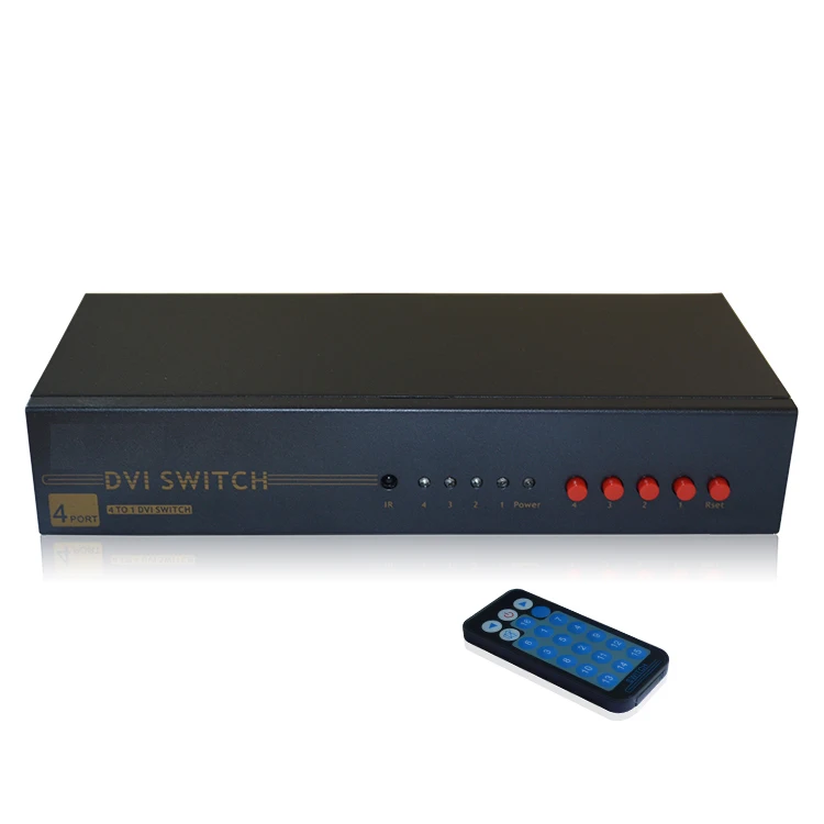 Hightek HK-D4T1 DVI 4 порта коммутатора 4-порт коммутатор DVI-D входа 1 выход |