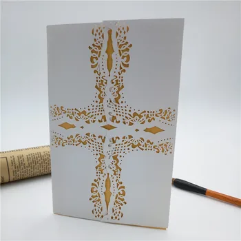 

10pcs Laser Cut Carved Wedding Invitations Card Wedding Invitation Printable Wedding Cards With Envelope Christmas Items 5ZH55