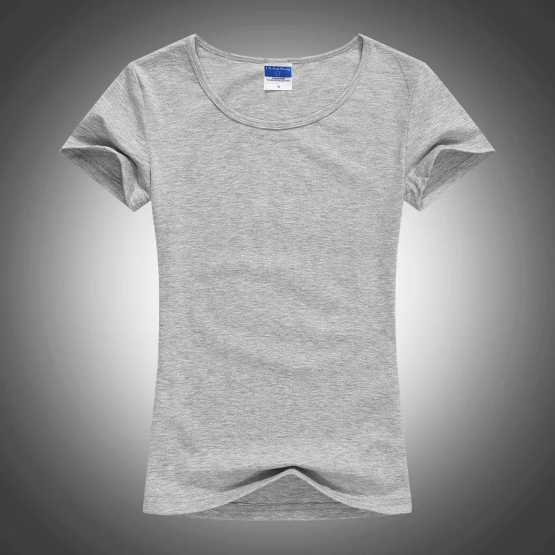 Slim Sexy Custom Tee Shirt  Logo Photo Text Print for Women Ladies Summer Cool Basic Cotton T-Shirt Short Sleeve Tshirt 4