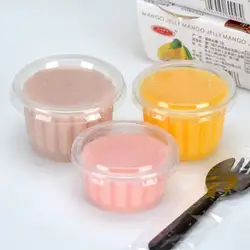 50 шт одноразовые чашки набор 120 мл контейнер для соуса горшок Jello Shot Cup Slime хранение с крышкой для кетчупа