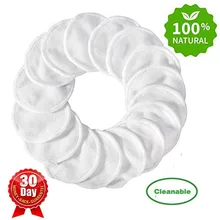 ICosow подушечки для снятия макияжа 100 шт, моющиеся органические бамбуковые ватные диски, подушечки с тонером, мягкий лицевой Очищающие Салфетки